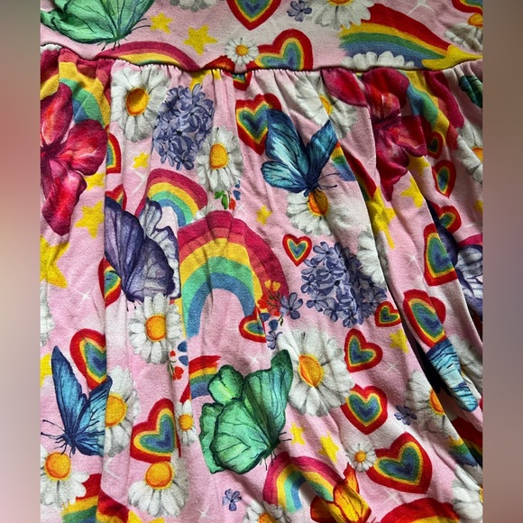 Posh Peanut Pink Butterfly and Rainbow Dress - Picture 5 of 5